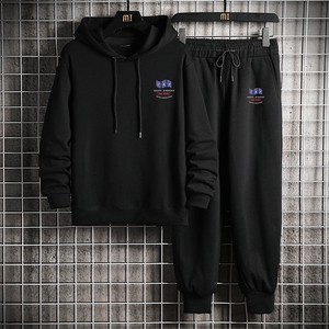 TL8014-P80 连帽卫衣套装男运动套装两件套长袖运动服 网格挂拍图片
