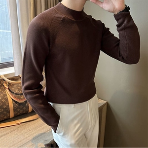 条纹肌理感老钱风毛衣针织衫半高领 A300-P75图片