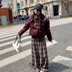 现货！（90新标带检）时尚纯色短款洋气加厚保暖羽绒服女冬季潮品，女装羽绒服，衣秀之家