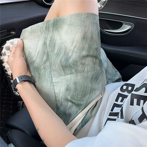 扎染冰丝短裤男夏季薄款潮牌美式凉感休闲中裤宽松直筒速干五分裤图片