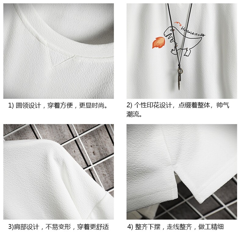 Q11040-P30春夏季七分袖t恤男大码五分袖男短袖中袖网格挂拍,男装T恤,电商A040A