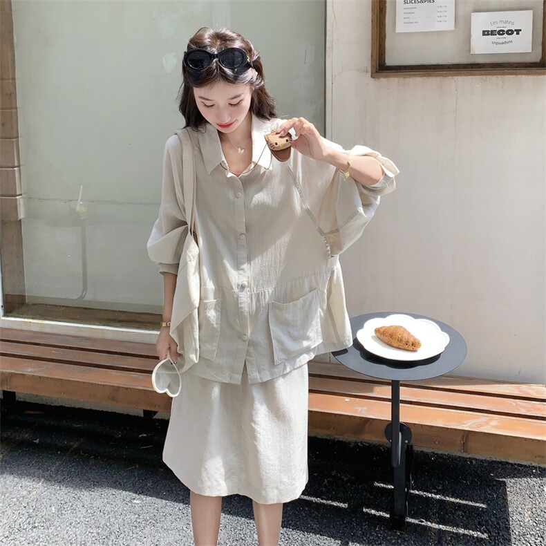 新品秋季薄款休闲套装20%麻+80%棉5573-P165-K268,女装套装/套裙,2C275