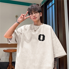 麂皮绒夏季新款抖音品质印花宽松短袖djp313-特批23控39，男装T恤，星座605(原A050)