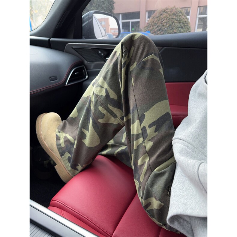 B221美式ins高街暗黑多口袋修身工装牛仔裤LK24156-P65控88,男装牛仔裤,电商B221