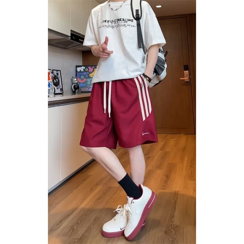 篮球运动短裤男夏季薄款宽松五分裤三条杠裤子休闲中裤BM310P28,男装牛仔裤,星座1013-5