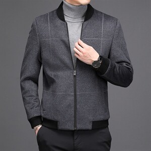 2023新款夹克男秋季中老年休闲薄款外套中年爸爸装MNSA9901-P315，男装夹克，电商B212（原钱塘6029）