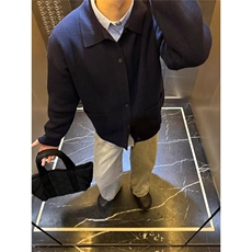 针织外套男开衫日系复古春秋季翻领休闲毛衣男士外搭LMY255，男装针织衫/毛衣，星座208-5