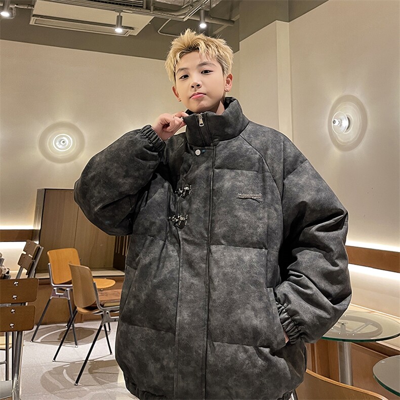 冬季PU皮衣飞机扣棉服外套棉衣M1603P100直播,男装皮衣,星座1904A-1