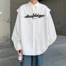 2022百搭韩版宽松卫衣不拆开卖上衣春秋季两件套衬衫W5701-P45，男装衬衫，星座512-2
