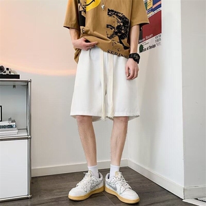 宽松型运动裤潮流时尚潮牌直筒纯色潮五分裤休闲裤夏季青春流行男图片