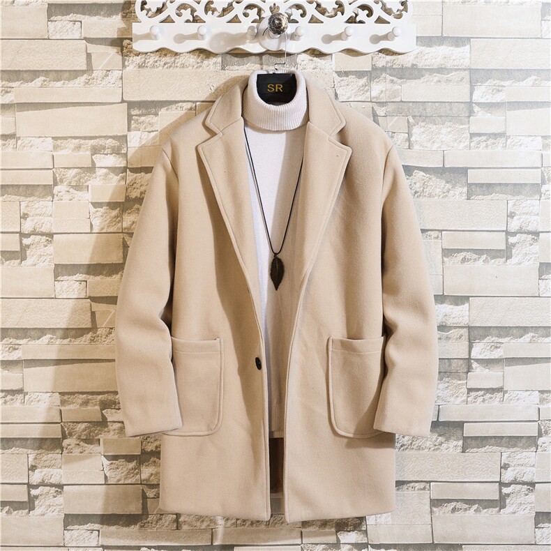 N2075/P90冬季男士呢大衣男中长款男呢料中性风潮呢子外套风衣,男装毛呢大衣,电商A141