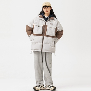 2026冬季新款男日系潮牌立领白鸭绒羽绒服加厚拼色外套YR18-F253图片