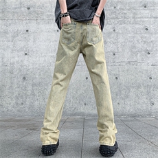 美式高街水洗做旧直筒休闲牛仔裤A161-S2332-P60，男装牛仔裤，电商A161