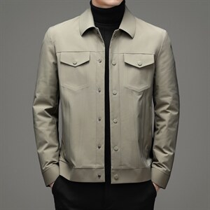 新款冬季鹅绒羽绒服男士休闲翻领中青年外套夹克SNNYR82013-P165,男装羽绒服,电商B212（原钱塘6029）