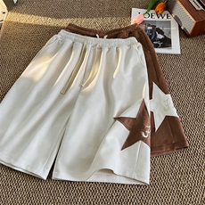 XZ616夏季新款麂皮绒星星刺绣休闲五分裤短裤TY826P45控55，男装休闲裤，星座512A（原616）