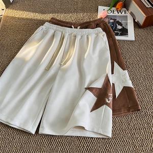 XZ616 夏季新款麂皮绒星星刺绣休闲五分裤短裤 TY826 P45控55图片