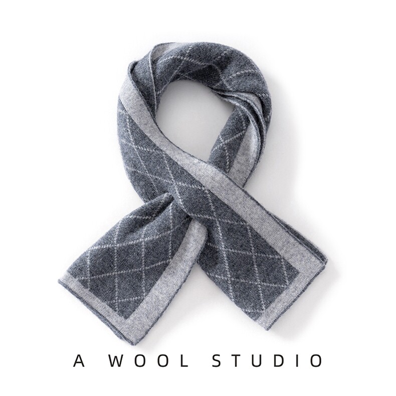 2025年夏季冬季新款双面穿孔百搭围巾，围巾，绒朵羊绒