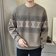 现货圆领卫衣男青年春秋简约潮流百搭卫衣TW5641-P63，男装卫衣，星座1105-3