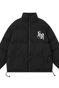 白底新款冬季时尚百搭宽松字母印花潮流棉服外套MY2085P85控118图片