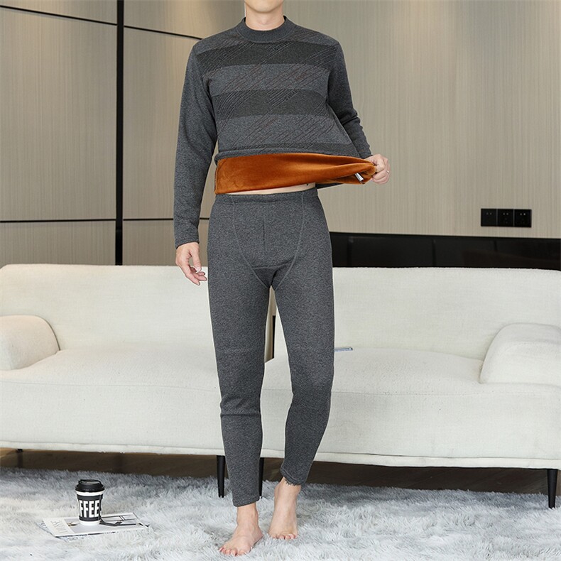 秋冬保暖内衣男士半高领秋衣秋裤休闲保暖套装310B-3-TZ5006-P60,男装休闲套装,星座310B-3