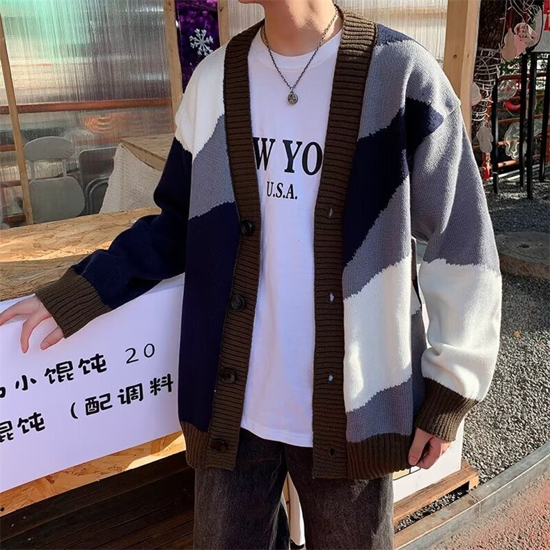 长袖加厚毛衣开衫2024新款针织高端韩版外套男士潮流7028-P50,男装针织衫/毛衣,星座1109-3
