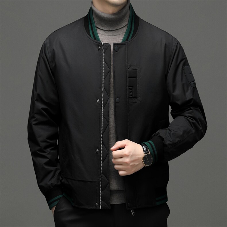 男士立领羽绒服冬季2023年新款中青年商务休闲厚款保暖鸭绒外套,男装羽绒服,电商B212（原钱塘6029）