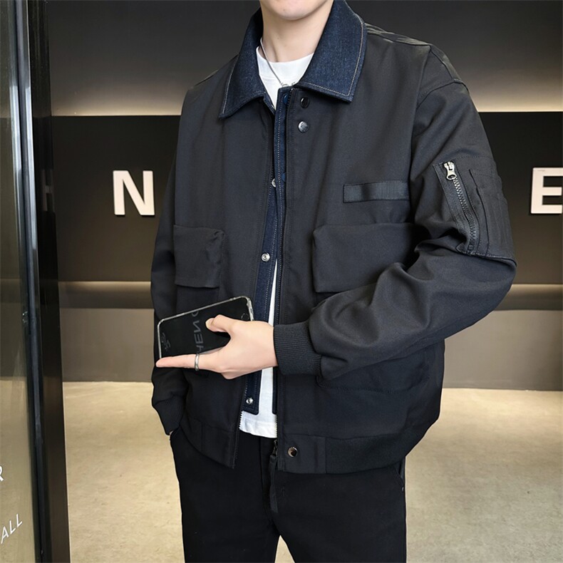 休闲夹克2026春新款潮牌男装宽松百搭工装外套JK02632-P85,男装夹克,星座308B-2