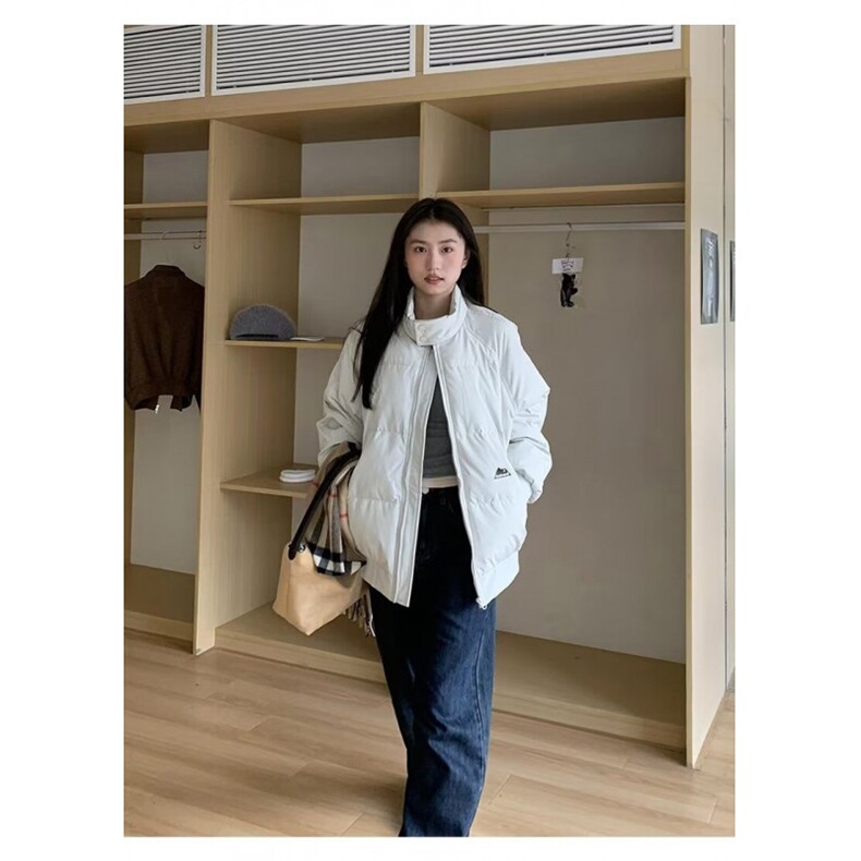 2025新款立领羽绒棉服女冬季韩版轻薄保暖宽松面包服外套,男装棉衣,星座506A