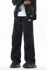 主推秋冬港风新款字母百搭阔腿卫裤X416B-1-KL917-特P35限59，男装休闲裤，星座416B-1