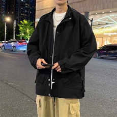 工装外套男士新款立领夹克男装春秋季休闲青少年上衣JK0228-P75，男装夹克，星座308B-2