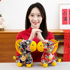 国风布艺马马年吉祥物公仔2026生肖马毛绒玩具现货