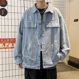 牛仔外套男春秋韩版潮流潮牌夹克男休闲百搭秋季青少年学生上衣服图片
