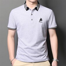 2022男装polo衫体恤衫男士短袖百搭商务翻领夏季新款休闲T恤图片