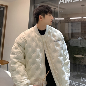 1定制面料宽松保暖棒球领大码M-5XL羽绒服男外套8709P168控229图片