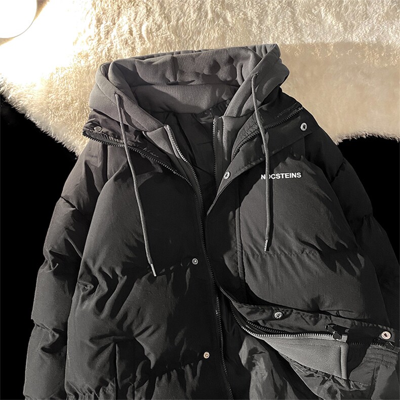 假两件棉服外套男连帽加厚棉衣2199特P90，男装棉衣，电商A309