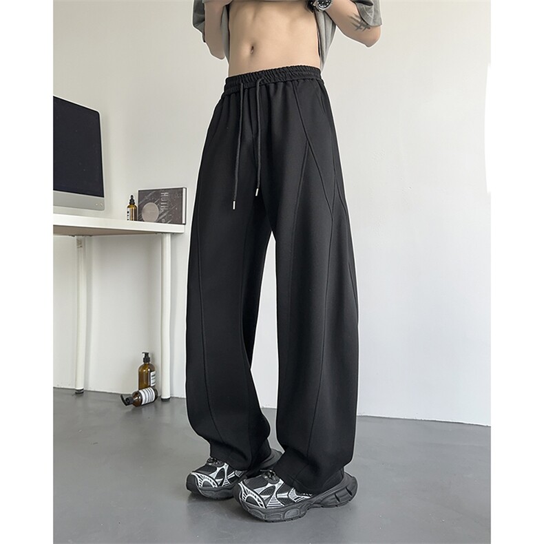 模特-拼接弯刀运动裤男长裤休闲裤8096-P42,女装休闲裤,电商B380（原B361）