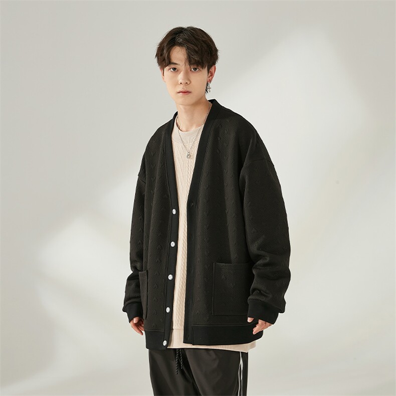 M-6XL提花秋季新款大码针织开衫毛线卫衣XZ109-W02043-P55M-6XL,男装卫衣,星座109-1