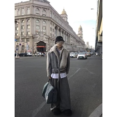 网图老钱风毛呢座山雕棉服外套W1906/特P118，男装棉衣，电商B350