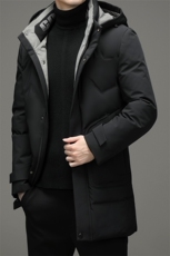 中年男士冬季新款羽绒服休闲拉链宽松休闲连帽羽绒服HB1806-P295，男装羽绒服，电商B212（原钱塘6029）