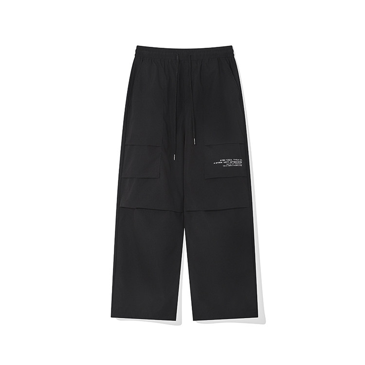 防晒速干裤男夏季降落伞宽松直筒高街潮牌工装休闲长裤K807p25图片