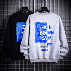 1日系港风中性情侣大码休闲运动圆领套头卫衣男士外套7257P35控58，男装卫衣，星座226-2