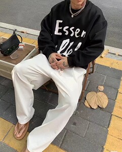 网图WY06-P55 现货-420克直播品质 秋冬美式宽松字母印花套头卫衣图片