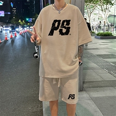 套装！华夫格套装短袖T恤短裤男TZ214-特P38，男装牛仔裤，电商B367