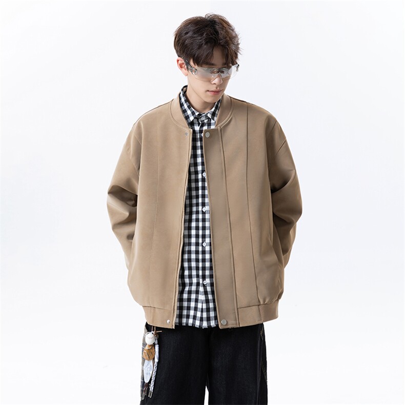 美式复古夹克潮服男高级感百搭设计感棒球FYH38-特价P65,男装夹克,电商A007