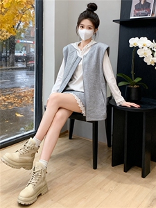 韩版时尚休闲裤裙套装女春款马甲外套连帽T恤蕾丝花边裤裙三件套图片