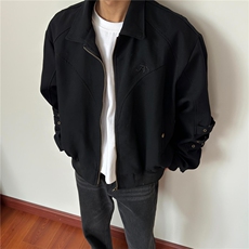 美式高街刺绣百搭外套座山雕宽松外搭男女同款夹克513AJK2495P58，男装夹克，星座513A
