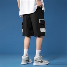 1蓝底夏季短裤男五分裤工装口袋男潮流短裤A210-K905-P35，男装牛仔裤，星座210-3