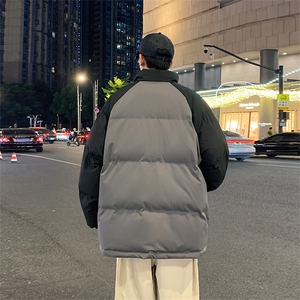 潮美式情侣棉服冬季宽松加厚男女款立领上衣M005-P75图片