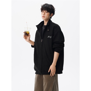 复古麂皮绒立领外套男女潮牌大码春秋飞行夹克美式外套JK5210/P80图片
