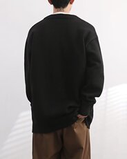 男士冬季V领毛衣韩版潮流慵懒风针织衫M2309P48，男装针织衫/毛衣，星座1116-2